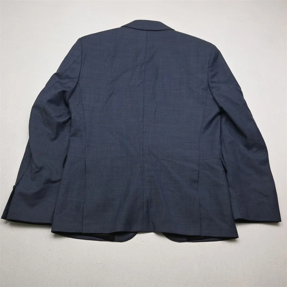 Kenneth Cole 37S 31x30 Blue 100% Wool Mens Jacket Pants Suit‎